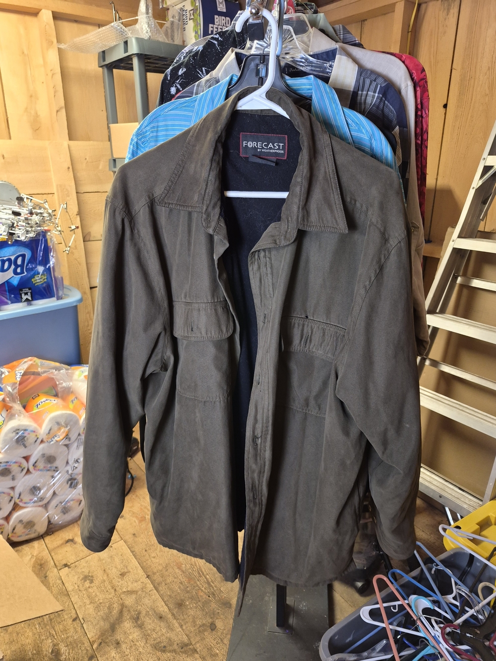 Forecast Men's Brown Lightweight Shirt Jacket Bin 39